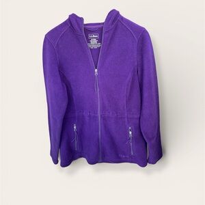 L.L. Bean Purple Hooded Fleece